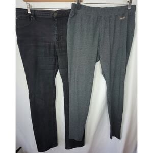 Matilda Jane- Women's 2 piece pants bundle- size XL and 18- Black and Gray